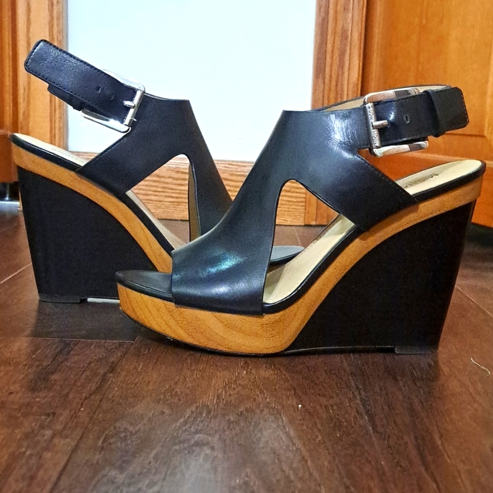 Michael Kors cut-out wedges with ankle strap